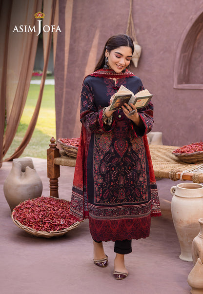 AJUB-12 PRINTED LAWN 3 PCS