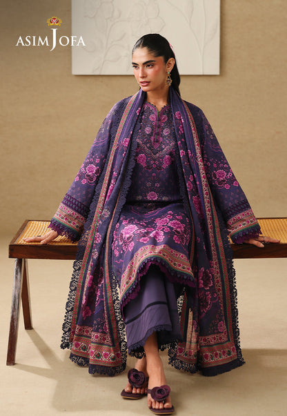AJUBC-08 Printed Lawn Unstitched 3 Pcs