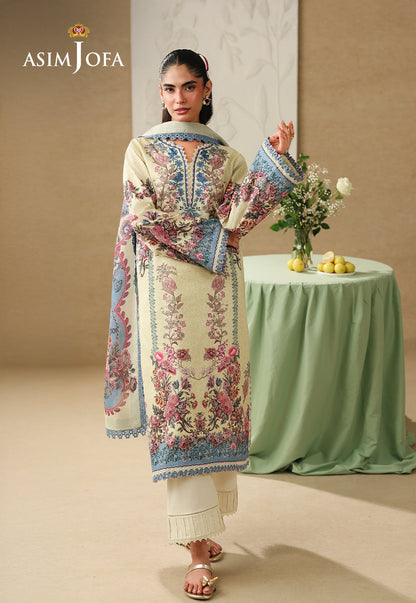 AJUBC-07 Printed Lawn Unstitched 3 Pcs