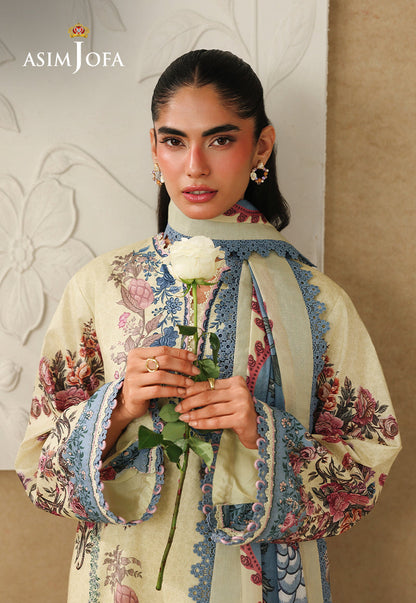 AJUBC-07 Printed Lawn Unstitched 3 Pcs