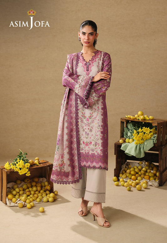 AJUBC-04 Printed Lawn Unstitched 3 Pcs