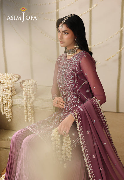 AJUFC-20 Embroidered Chiffon Unstitched 3 Pcs