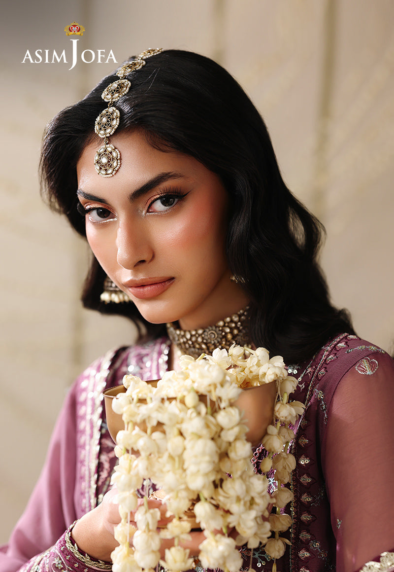 AJUFC-20 Embroidered Chiffon Unstitched 3 Pcs