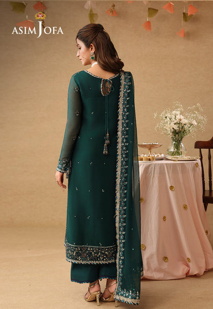 AJULIF-10 Embroidered Chiffon Unstitched 3 Pcs