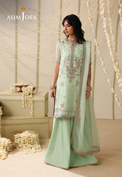 AJUFC-22 Embroidered Chiffon Unstitched 3 Pcs