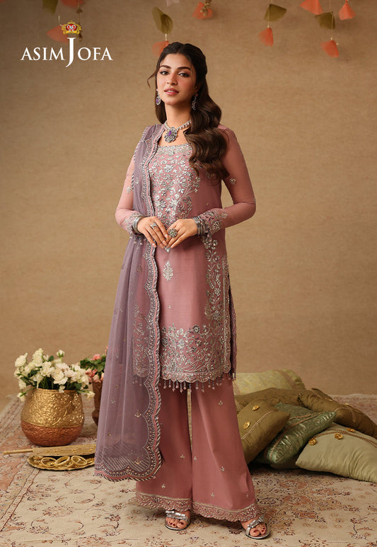 AJULIF-05 Embroidered Chiffon Unstitched 3 Pcs