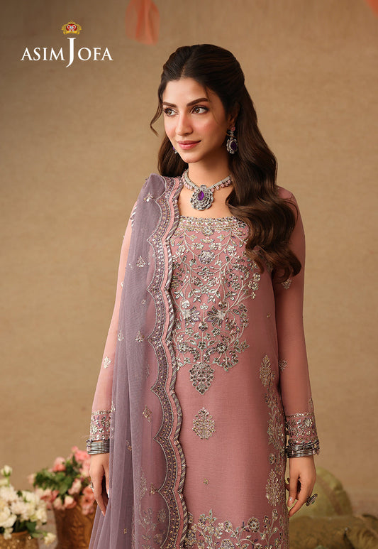 AJULIF-05 Embroidered Chiffon Unstitched 3 Pcs
