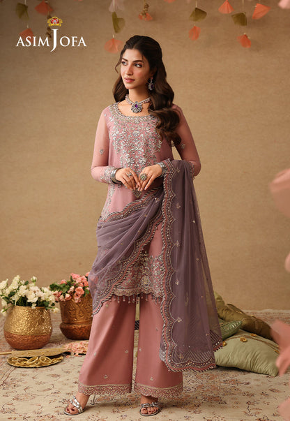 AJULIF-05 Embroidered Chiffon Unstitched 3 Pcs