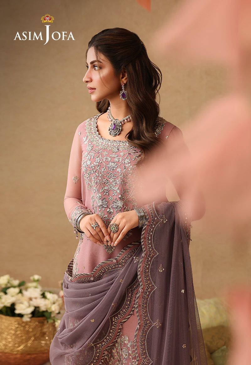 AJULIF-05 Embroidered Chiffon Unstitched 3 Pcs