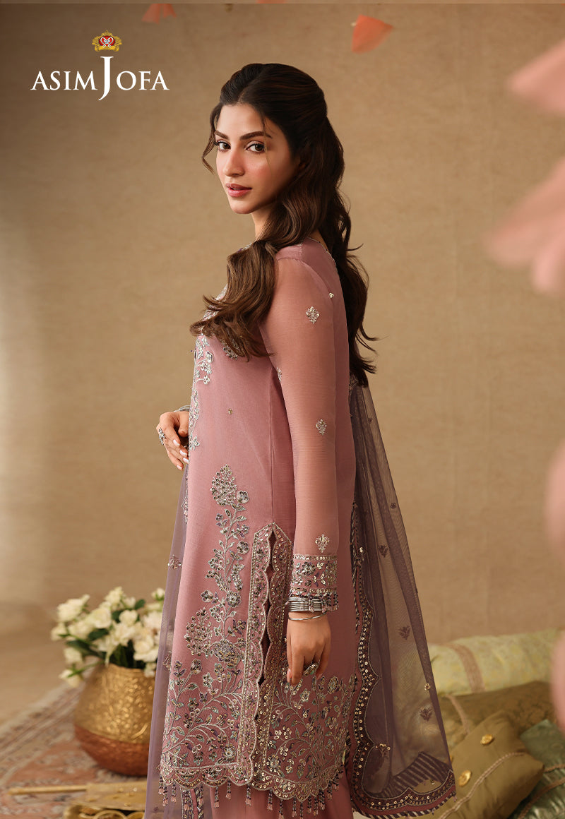 AJULIF-05 Embroidered Chiffon Unstitched 3 Pcs