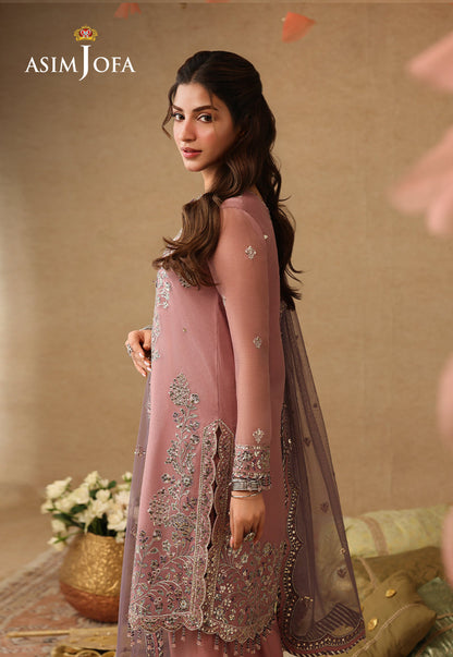 AJULIF-05 Embroidered Chiffon Unstitched 3 Pcs