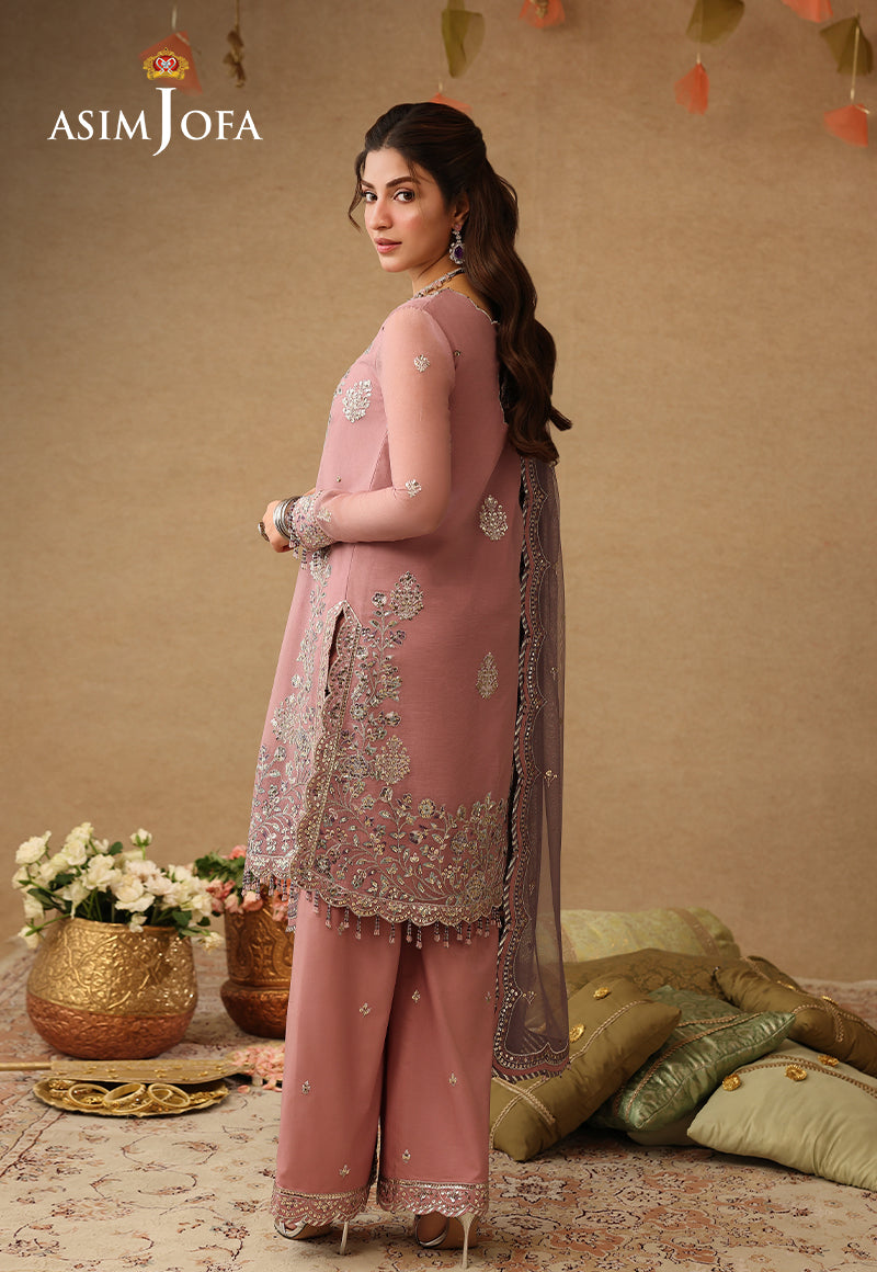 AJULIF-05 Embroidered Chiffon Unstitched 3 Pcs