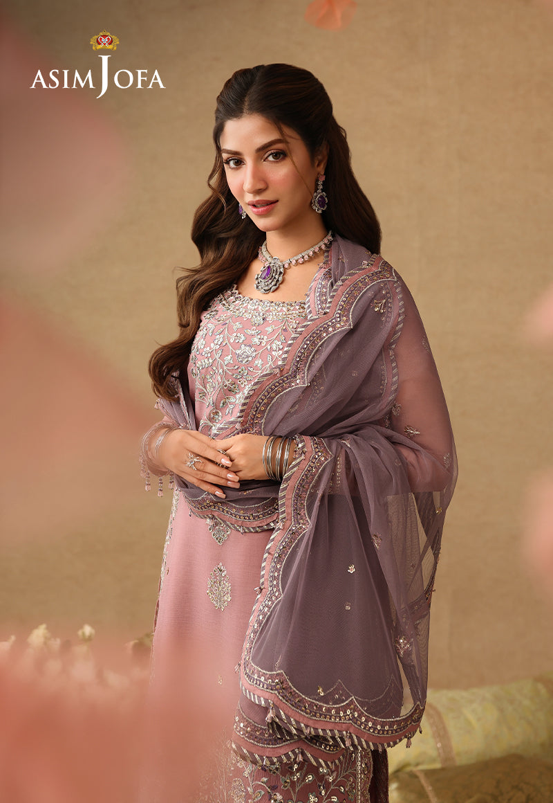 AJULIF-05 Embroidered Chiffon Unstitched 3 Pcs