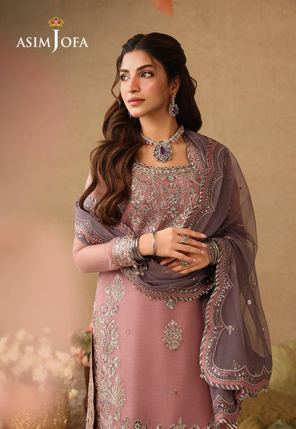 AJULIF-05 Embroidered Chiffon Unstitched 3 Pcs