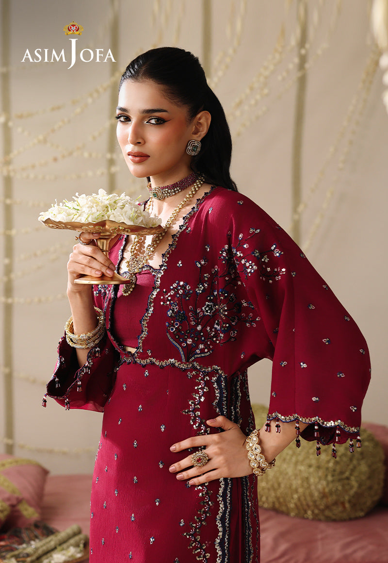 AJUFC-07 Embroidered Chiffon Unstitched 2 Pcs