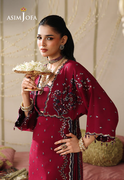 AJUFC-07 Embroidered Chiffon Unstitched 2 Pcs