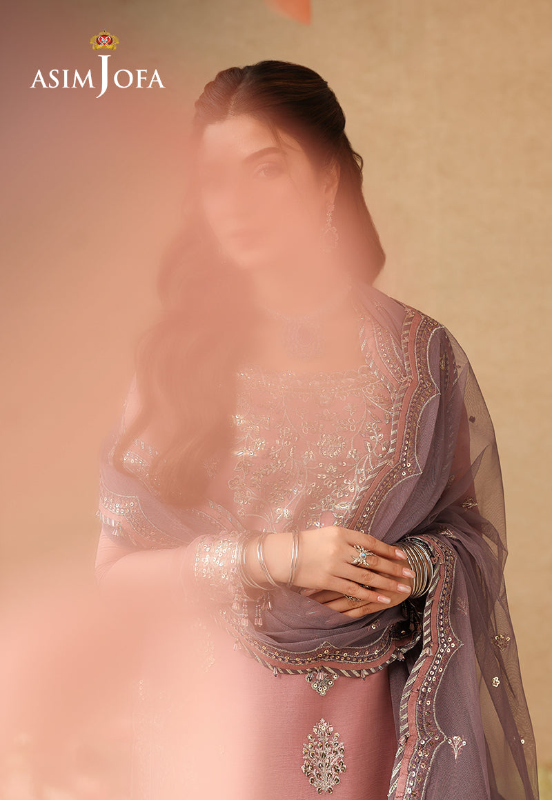 AJULIF-05 Embroidered Chiffon Unstitched 3 Pcs
