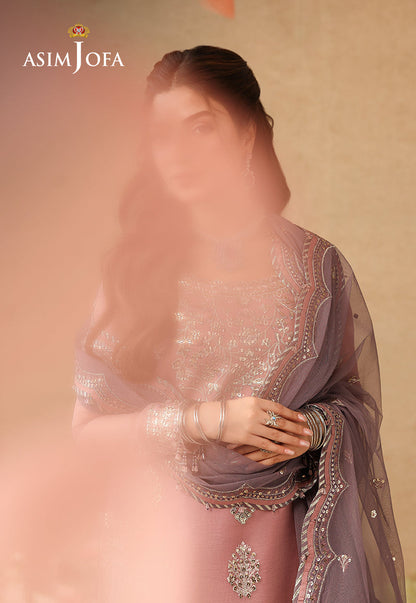 AJULIF-05 Embroidered Chiffon Unstitched 3 Pcs