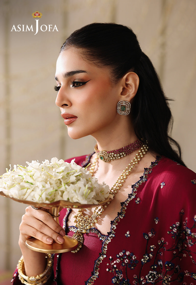 AJUFC-07 Embroidered Chiffon Unstitched 2 Pcs