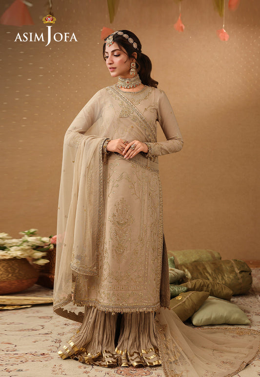 AJULIF-08 Embroidered Boski Silk Unstitched 3 Pcs