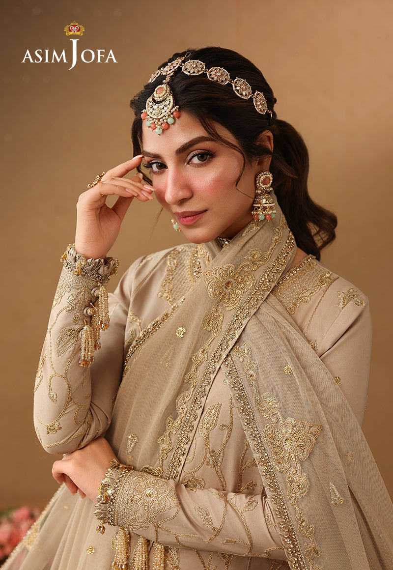 AJULIF-08 Embroidered Boski Silk Unstitched 3 Pcs