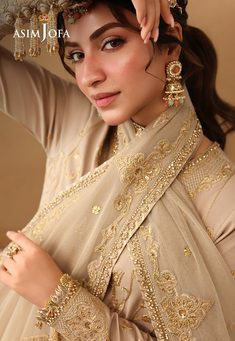 AJULIF-08 Embroidered Boski Silk Unstitched 3 Pcs