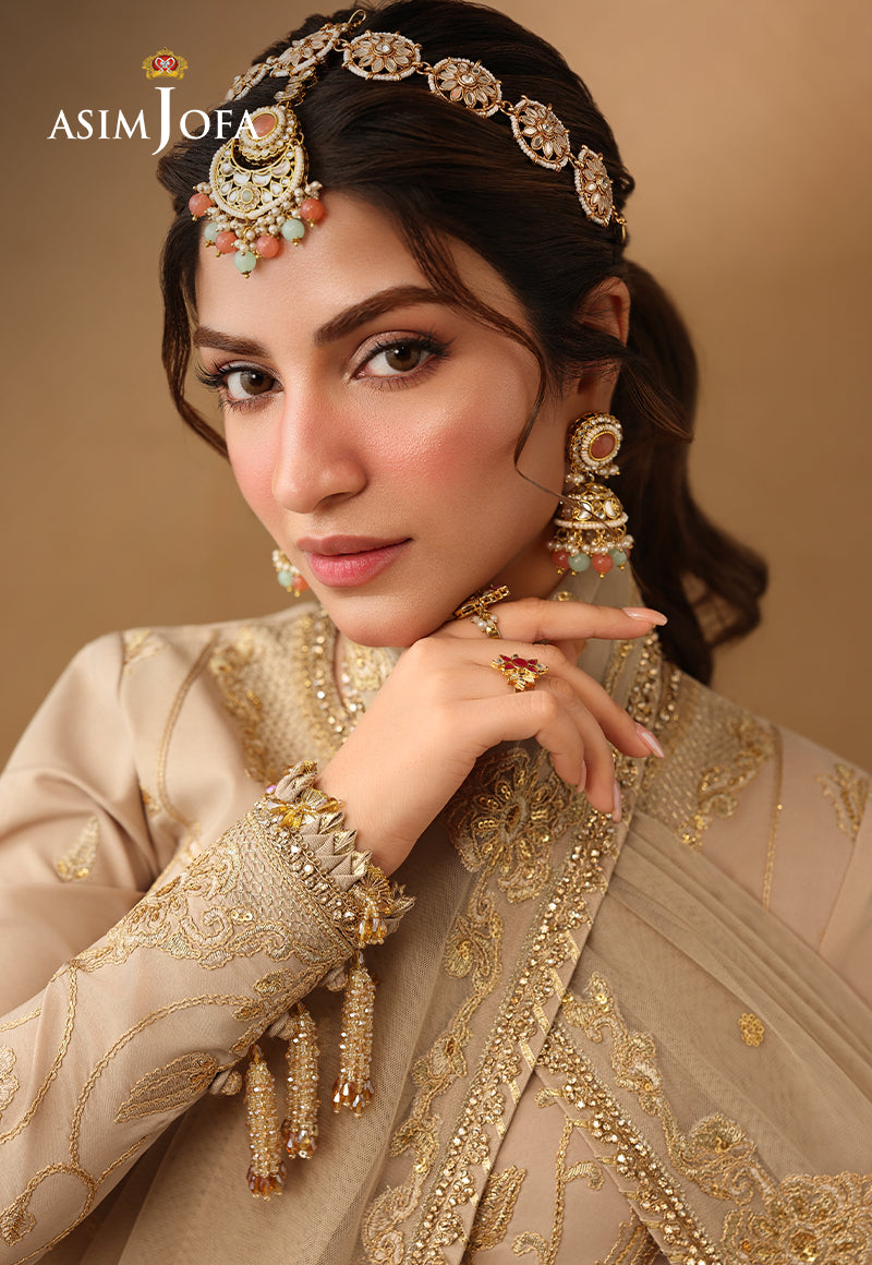 AJULIF-08 Embroidered Boski Silk Unstitched 3 Pcs