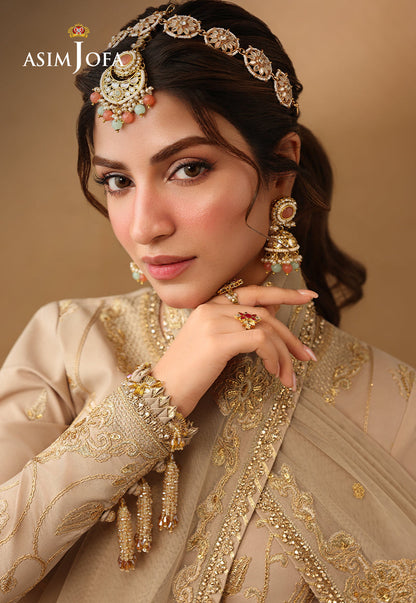 AJULIF-08 Embroidered Boski Silk Unstitched 3 Pcs