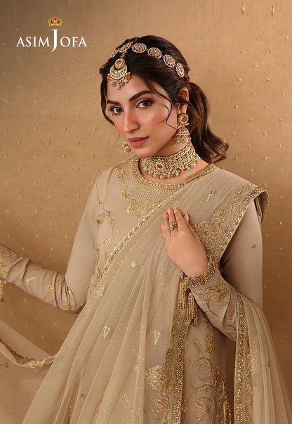AJULIF-08 Embroidered Boski Silk Unstitched 3 Pcs