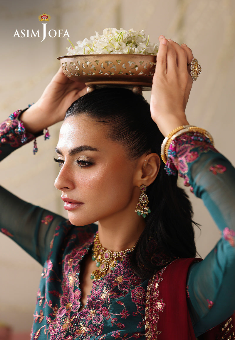 AJUFC-23 Embroidered Chiffon Unstitched 3 Pcs