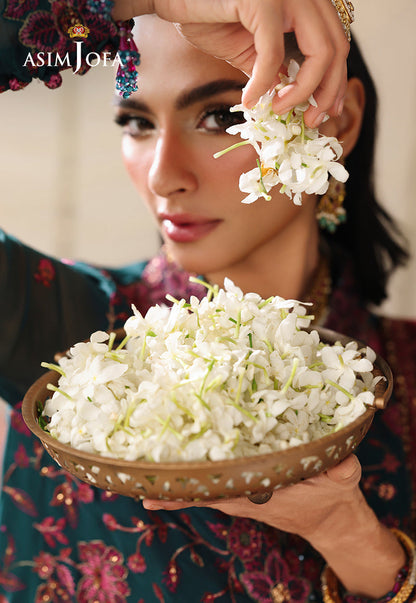 AJUFC-23 Embroidered Chiffon Unstitched 3 Pcs