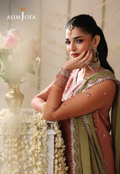 AJUFC-11 Embroidered Chiffon Unstitched 3 Pcs
