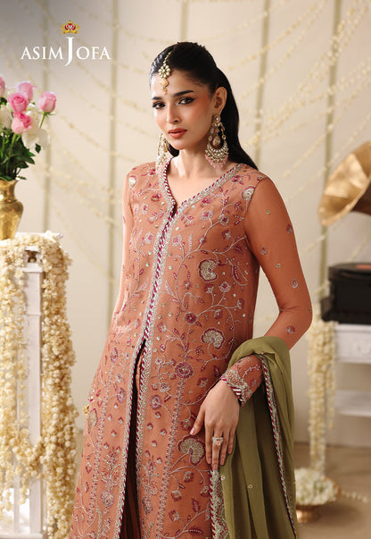 AJUFC-11 Embroidered Chiffon Unstitched 3 Pcs