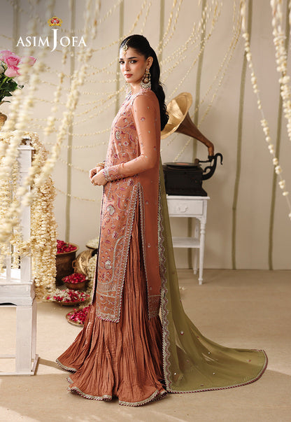 AJUFC-11 Embroidered Chiffon Unstitched 3 Pcs