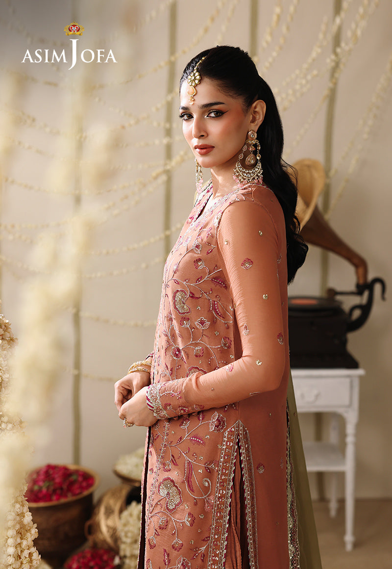 AJUFC-11 Embroidered Chiffon Unstitched 3 Pcs