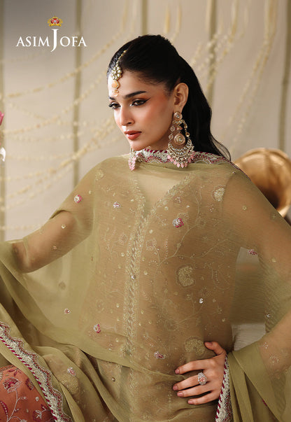 AJUFC-11 Embroidered Chiffon Unstitched 3 Pcs