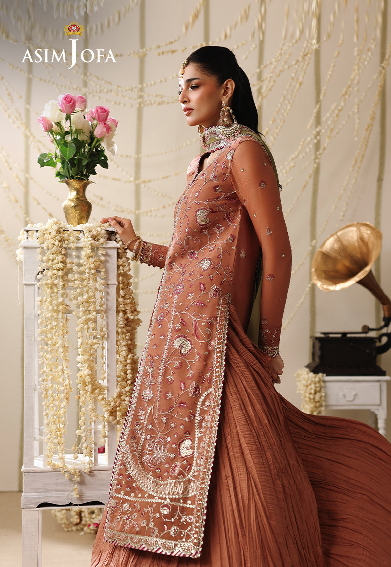 AJUFC-11 Embroidered Chiffon Unstitched 3 Pcs