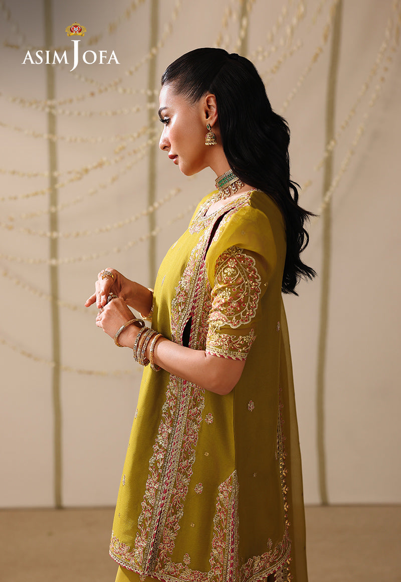 AJUFC-18 Embroidered Chiffon Unstitched 3 Pcs