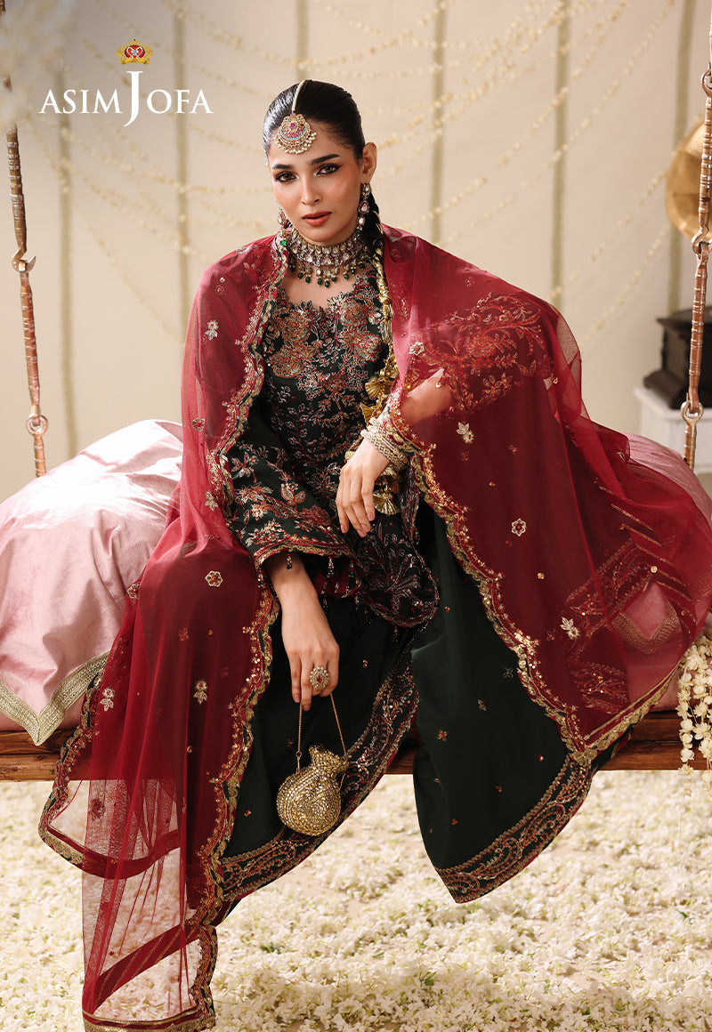 AJUFC-08 Embroidered Twisted Silk Unstitched 3 Pcs