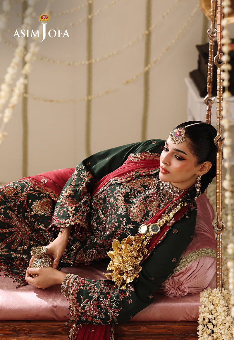 AJUFC-08 Embroidered Twisted Silk Unstitched 3 Pcs
