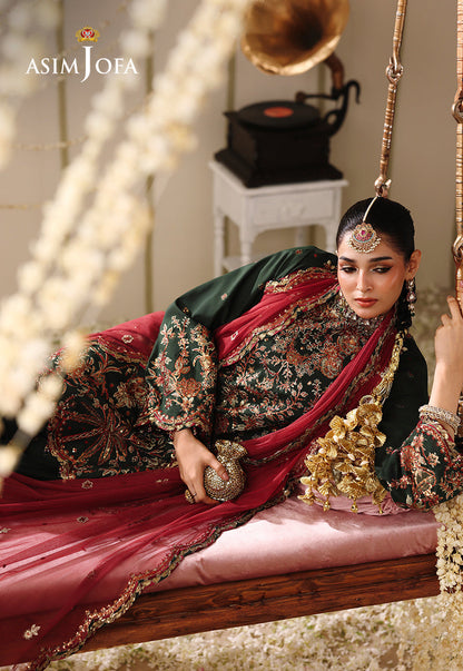 AJUFC-08 Embroidered Twisted Silk Unstitched 3 Pcs