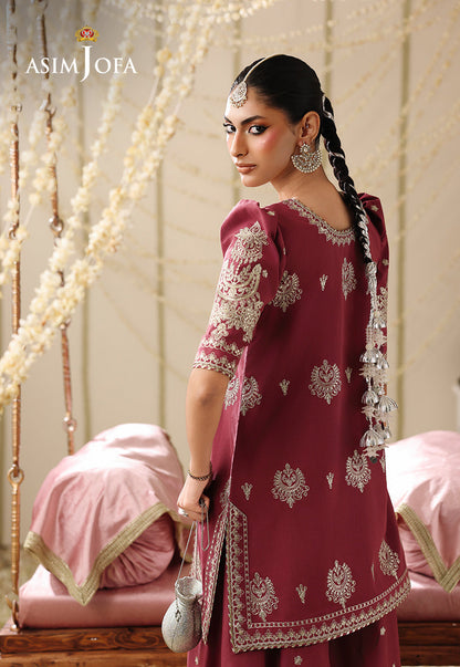 AJUFC-10 Embroidered Boski Silk Unstitched 2 Pcs