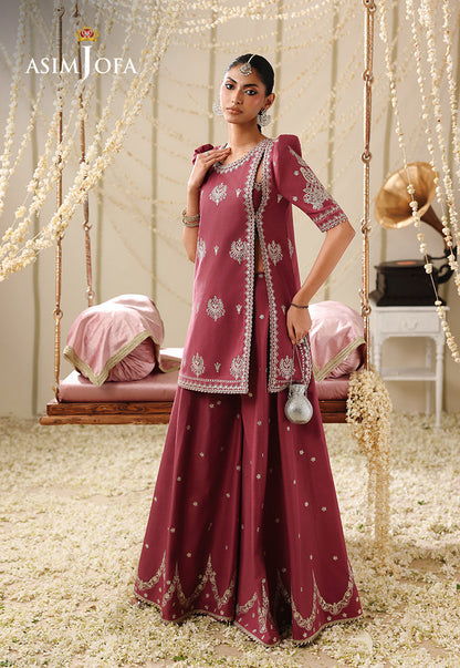 AJUFC-10 Embroidered Boski Silk Unstitched 2 Pcs