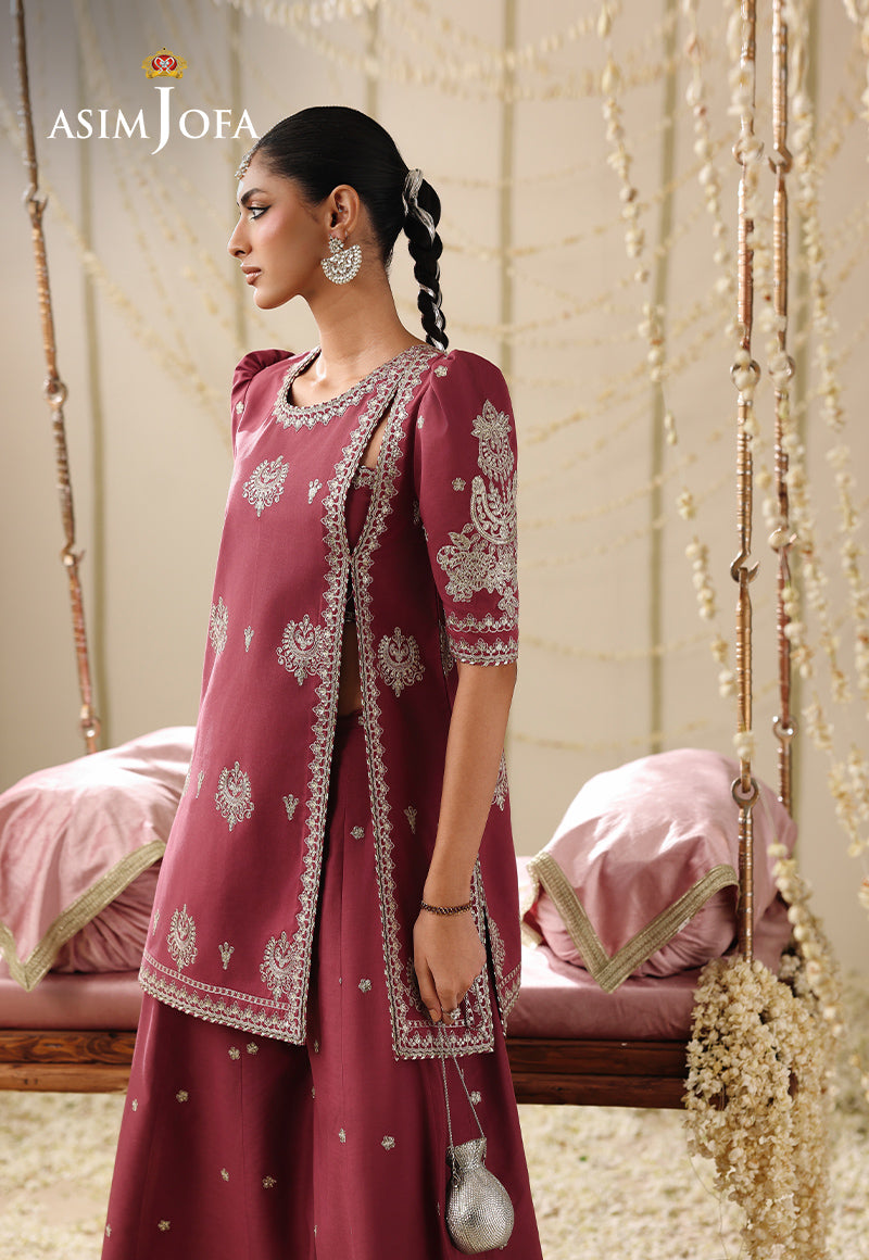 AJUFC-10 Embroidered Boski Silk Unstitched 2 Pcs