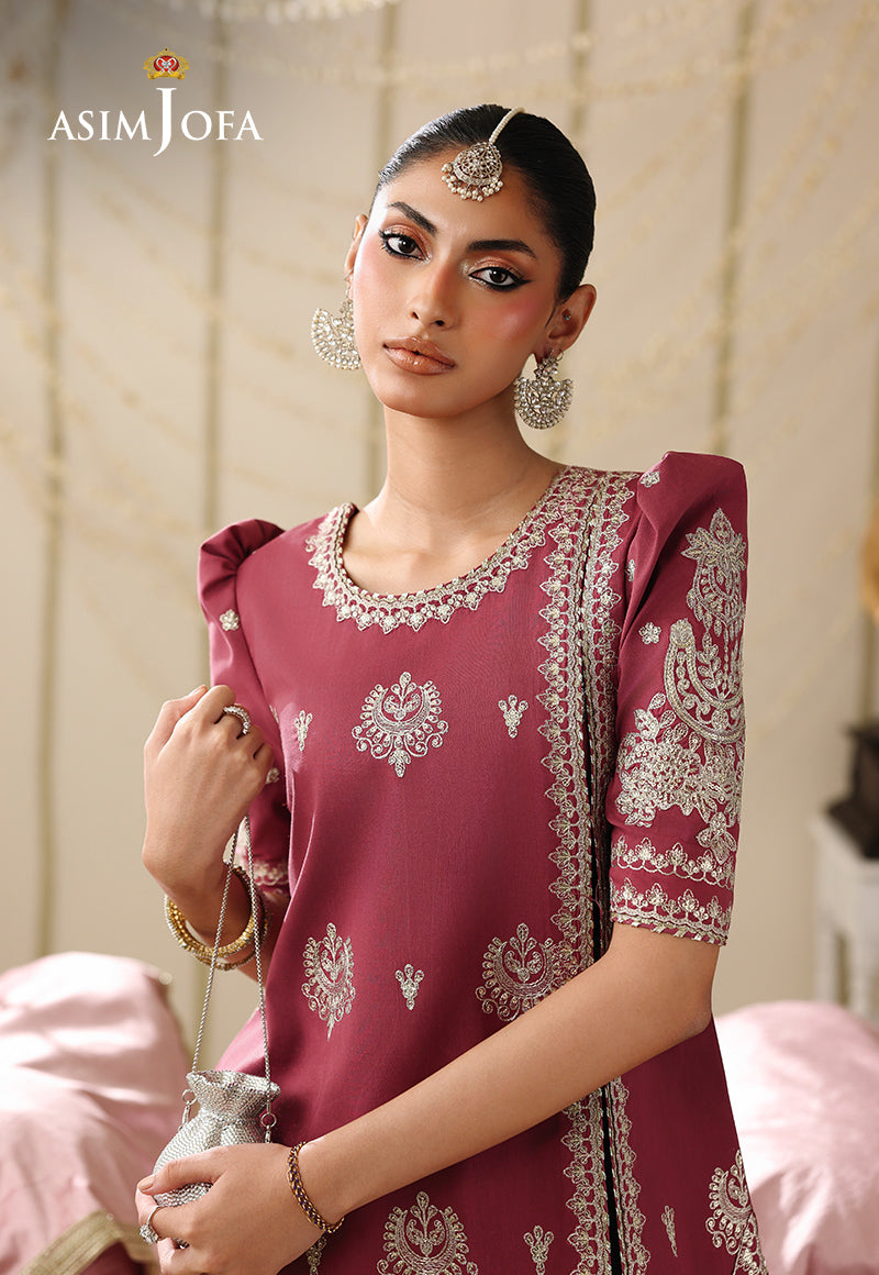 AJUFC-10 Embroidered Boski Silk Unstitched 2 Pcs