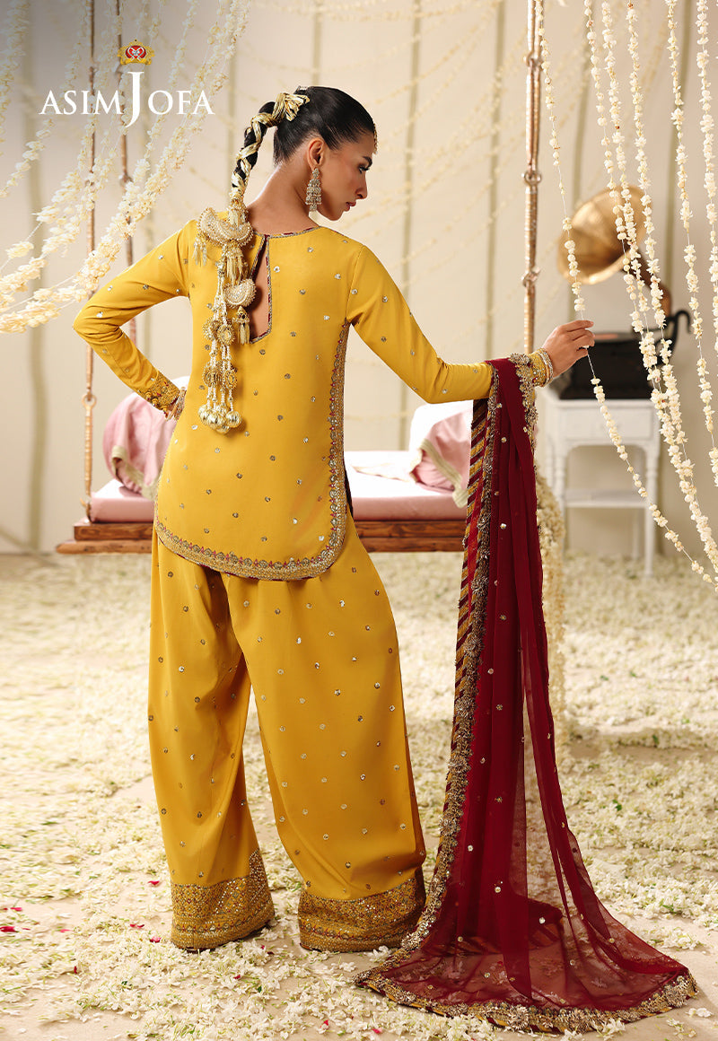 AJUFC-16 Embroidered Boski Silk Unstitched 3 Pcs