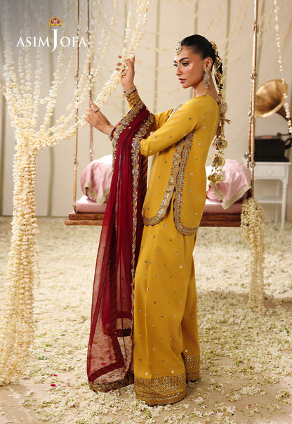 AJUFC-16 Embroidered Boski Silk Unstitched 3 Pcs