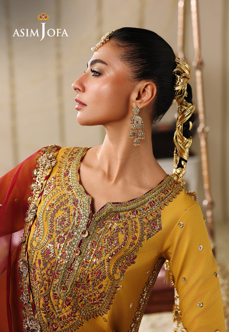AJUFC-16 Embroidered Boski Silk Unstitched 3 Pcs