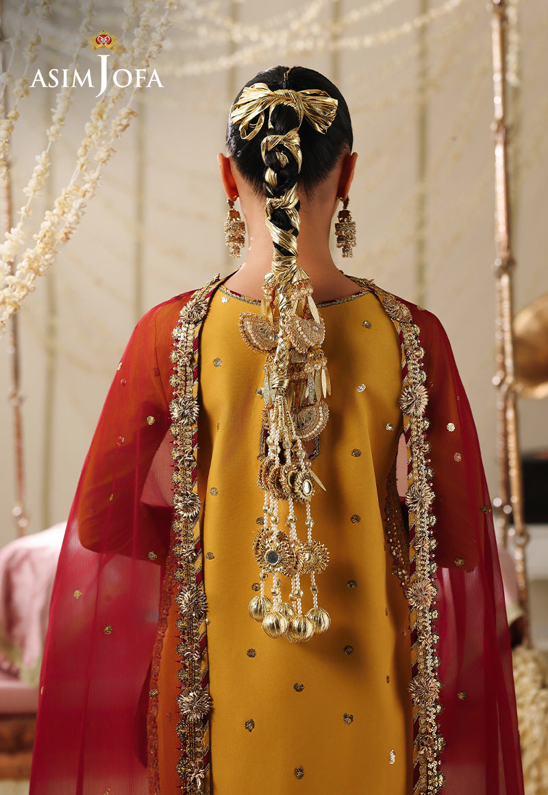 AJUFC-16 Embroidered Boski Silk Unstitched 3 Pcs