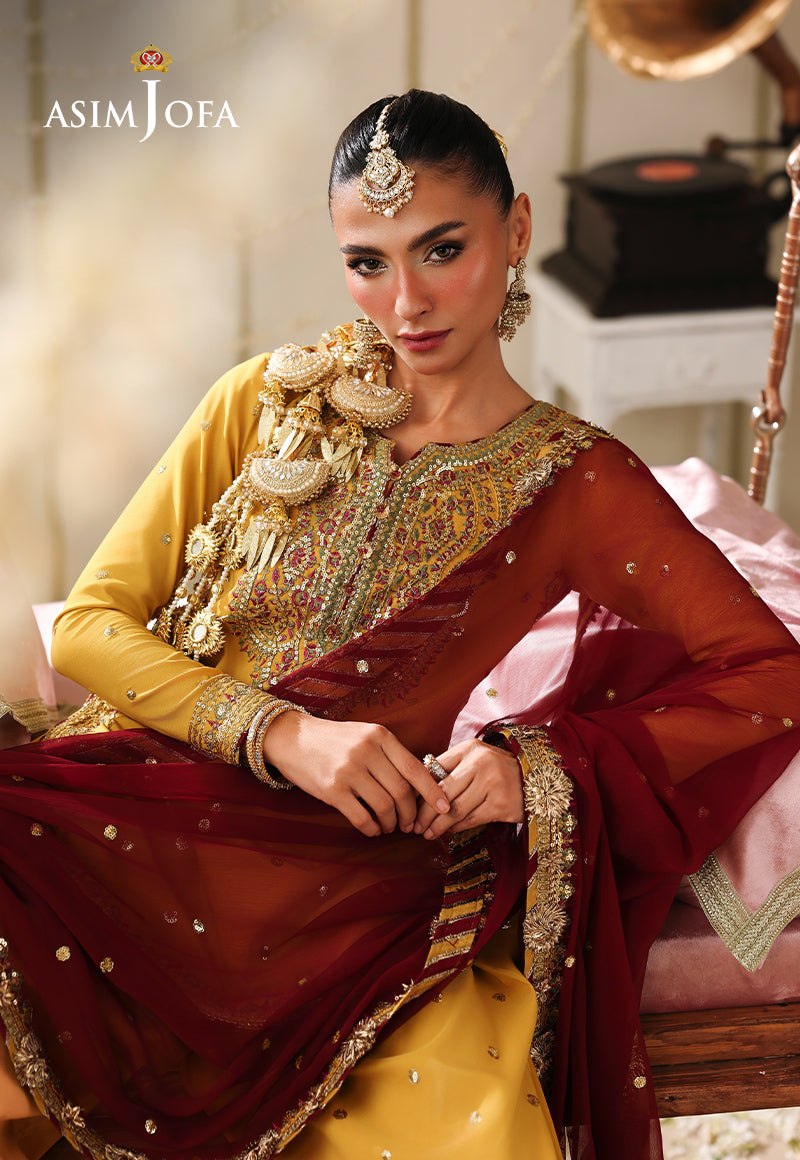 AJUFC-16 Embroidered Boski Silk Unstitched 3 Pcs